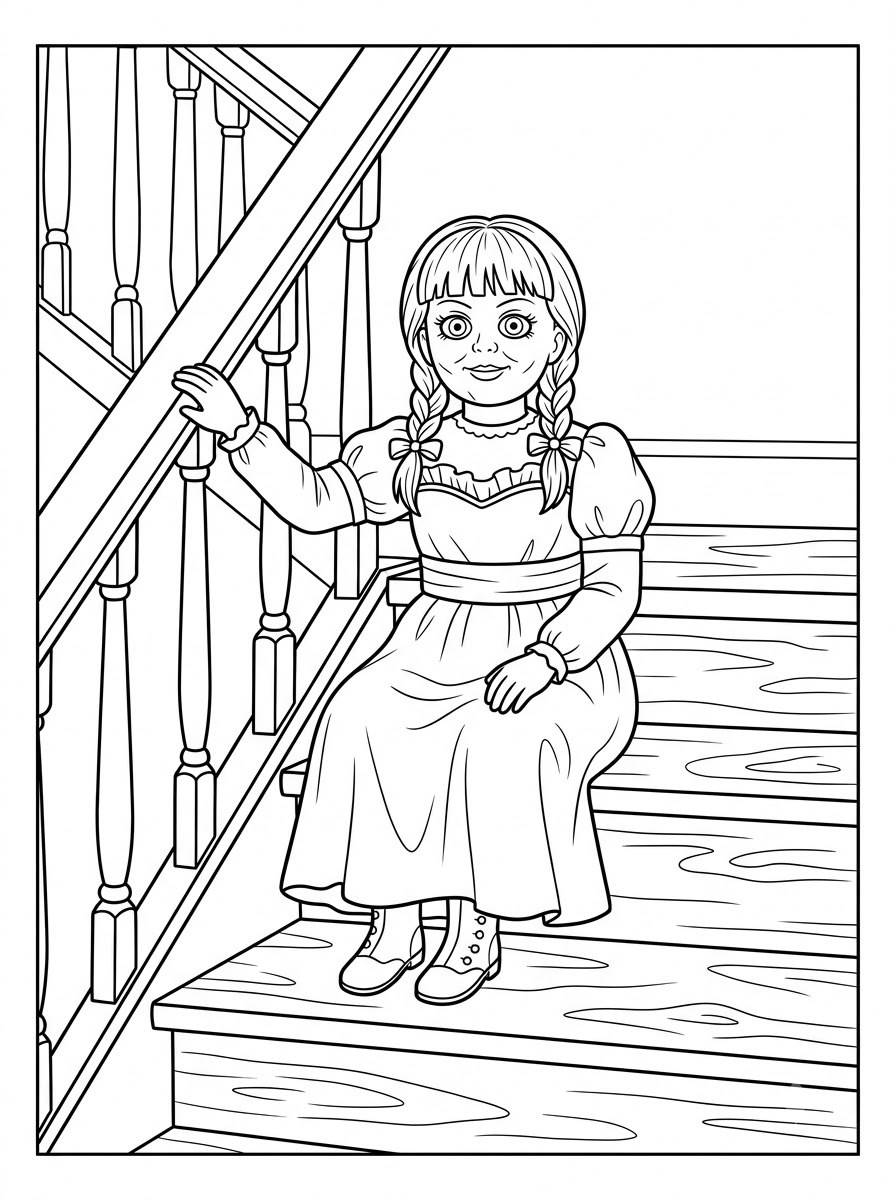 disegni da colorare Annabelle per bambini
