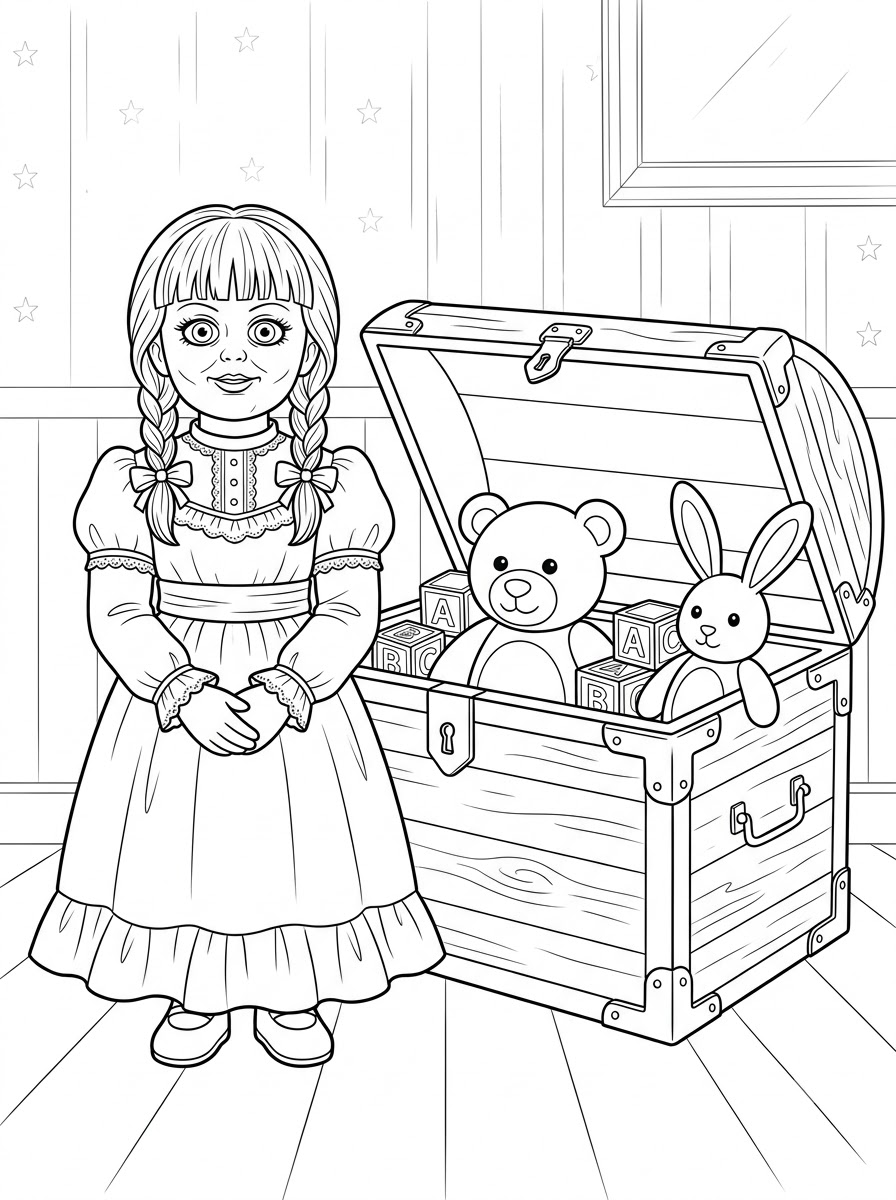 Annabelle da colorare pdf gratis