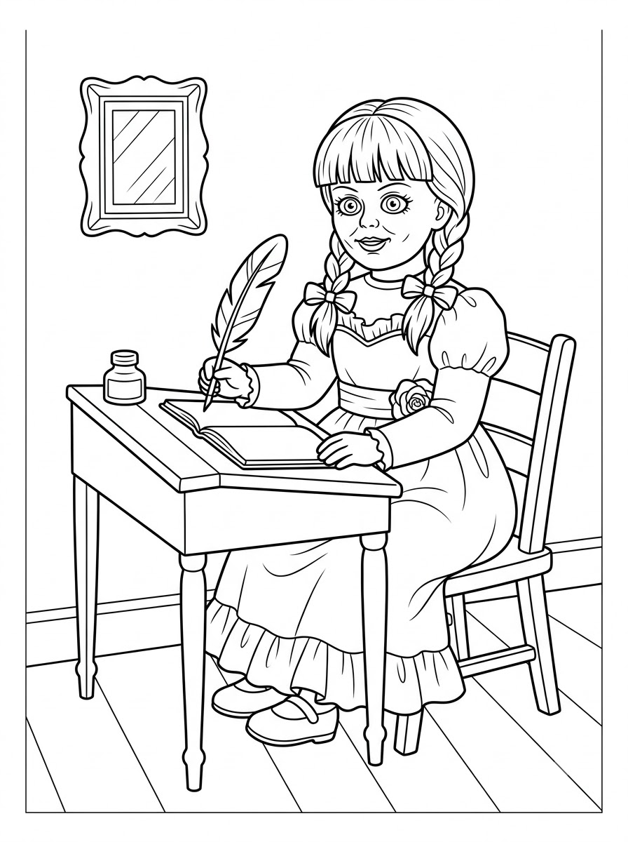 immagine da colorare Annabelle
