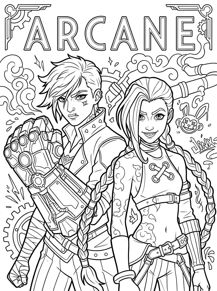 Arcane 7 Arcane da colorare facile