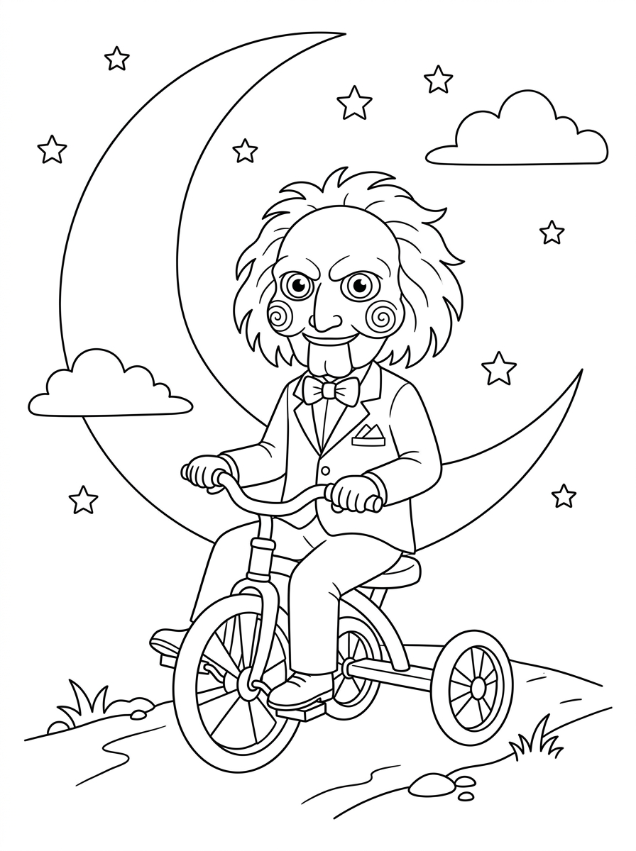 Billy il Pupazzo disegno da colorare facile 2