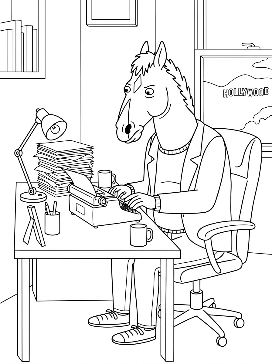 BoJack Horseman 2 BoJack Horseman disegno facile da colorare