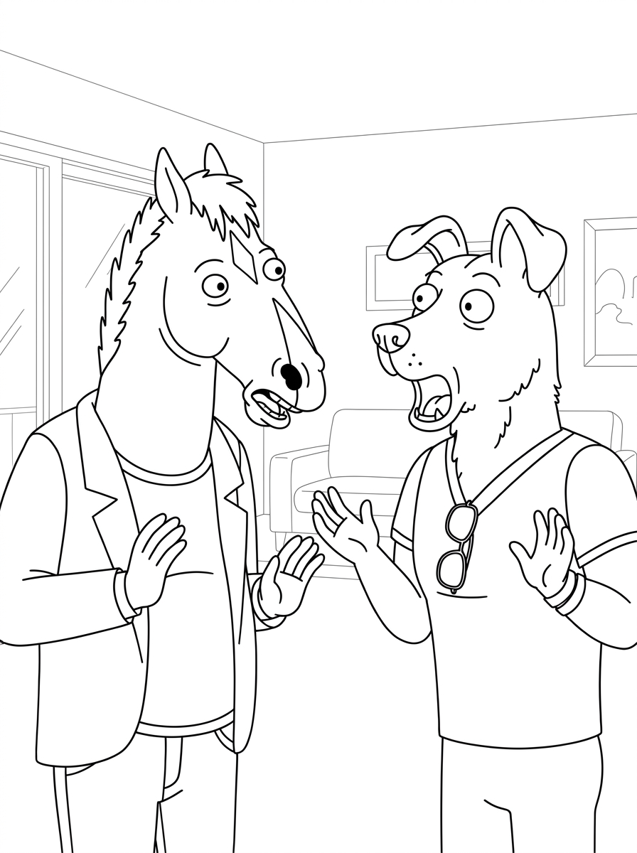 BoJack Horseman 11 disegni BoJack Horseman da colorare pdf