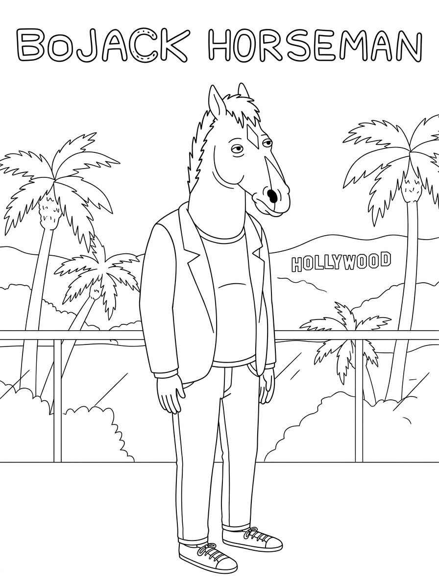 BoJack Horseman 12 foto BoJack Horseman da colorare 1