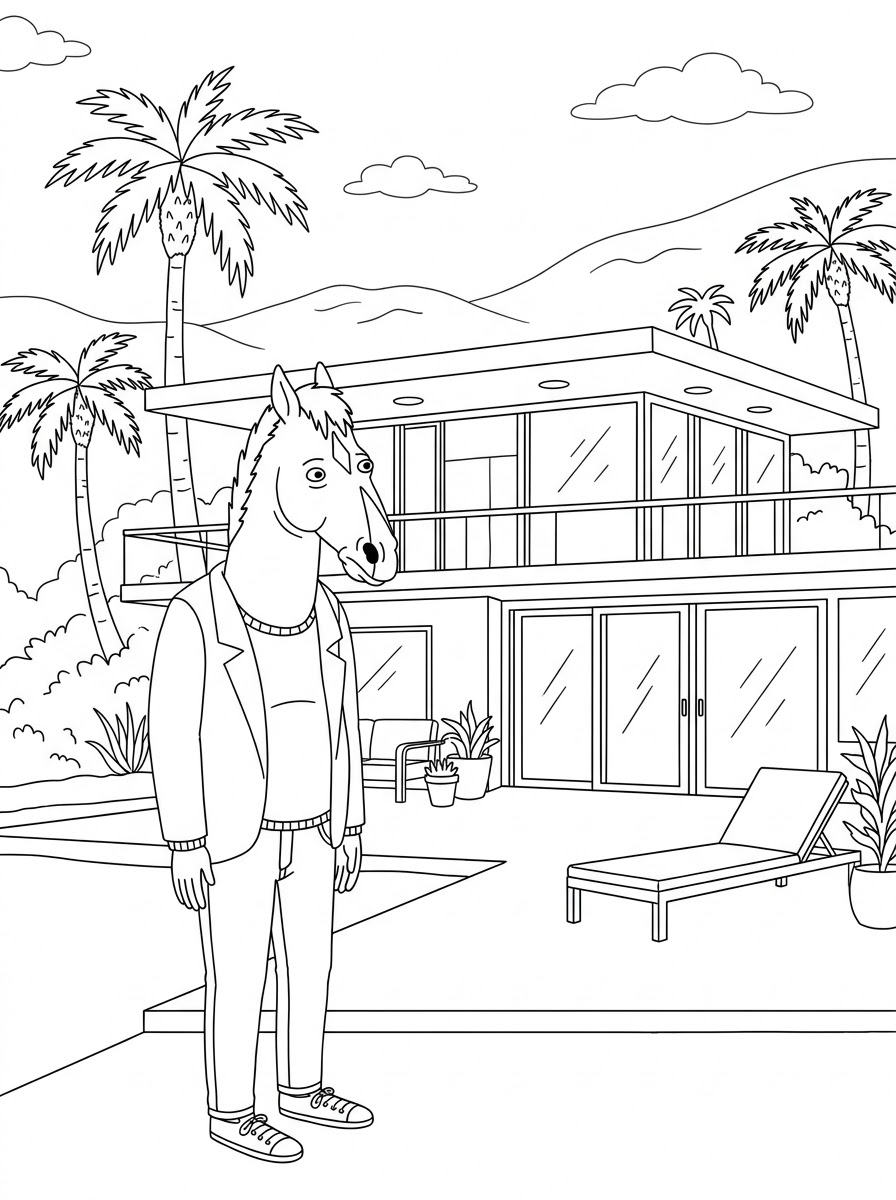 BoJack Horseman 13 disegno BoJack Horseman da colorare