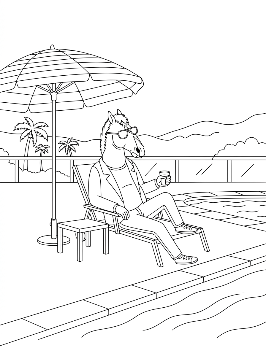 BoJack Horseman 14 immagine da colorare BoJack Horseman