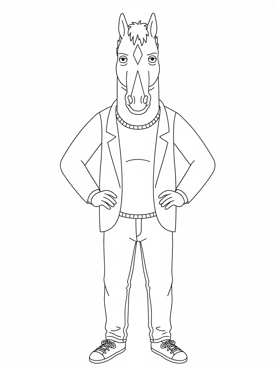 BoJack Horseman 3 BoJack Horseman da stampare e colorare per bambini