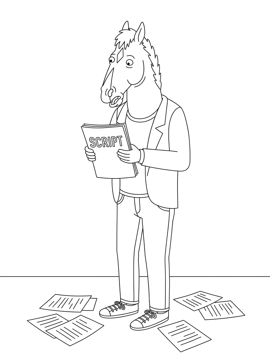 BoJack Horseman 4 disegni BoJack Horseman da colorare gratis