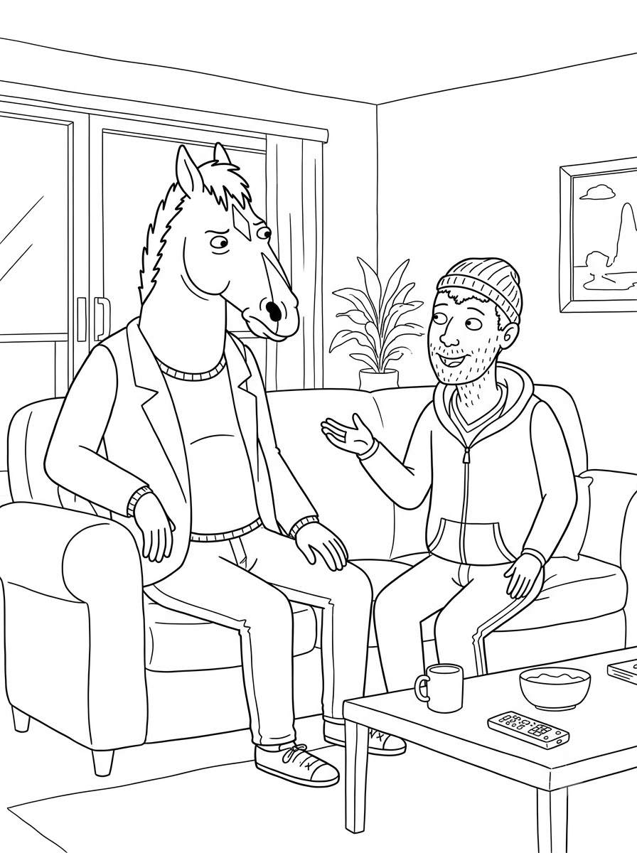 BoJack Horseman 5 da colorare BoJack Horseman disegno facile bambini