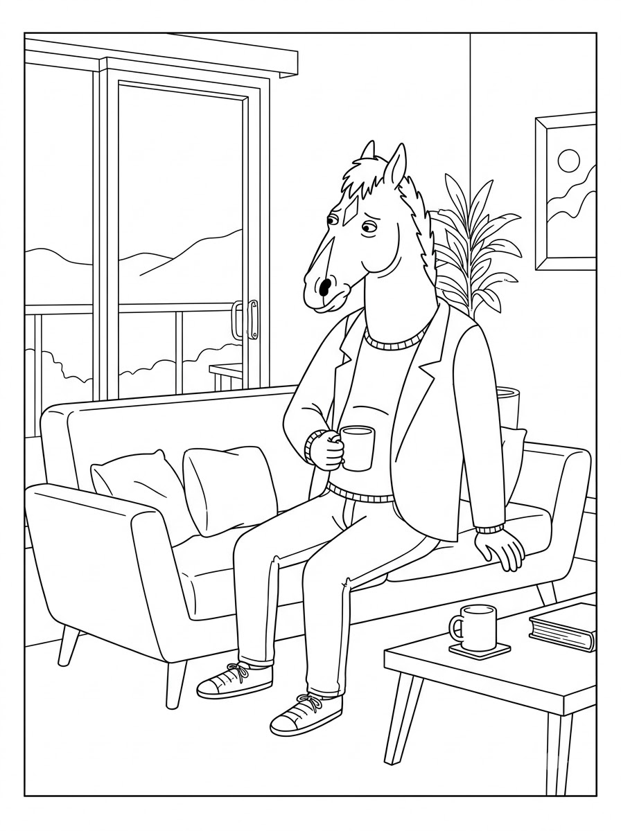 BoJack Horseman 6 disegno di BoJack Horseman da stampare e colorare