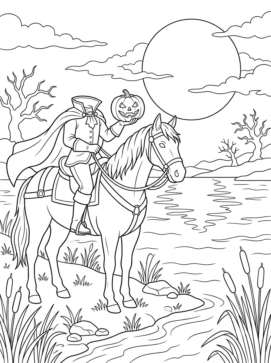 disegni di Cavaliere senza testa da colorare e stampare gratis
