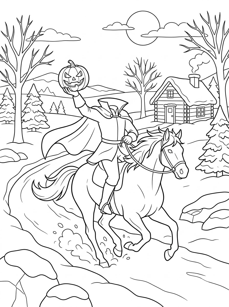 disegni Cavaliere senza testa da colorare pdf 2