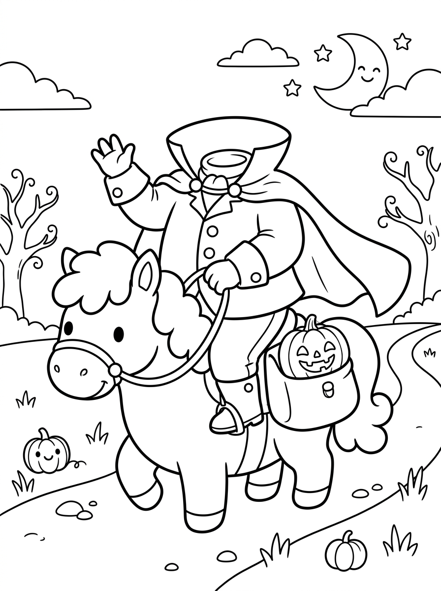 disegni Cavaliere senza testa da colorare