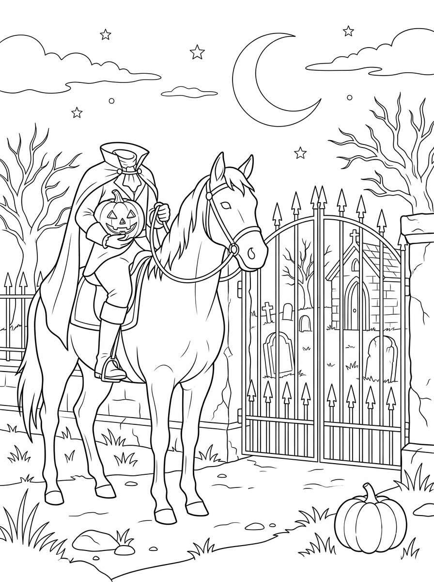 disegno Cavaliere senza testa da colorare