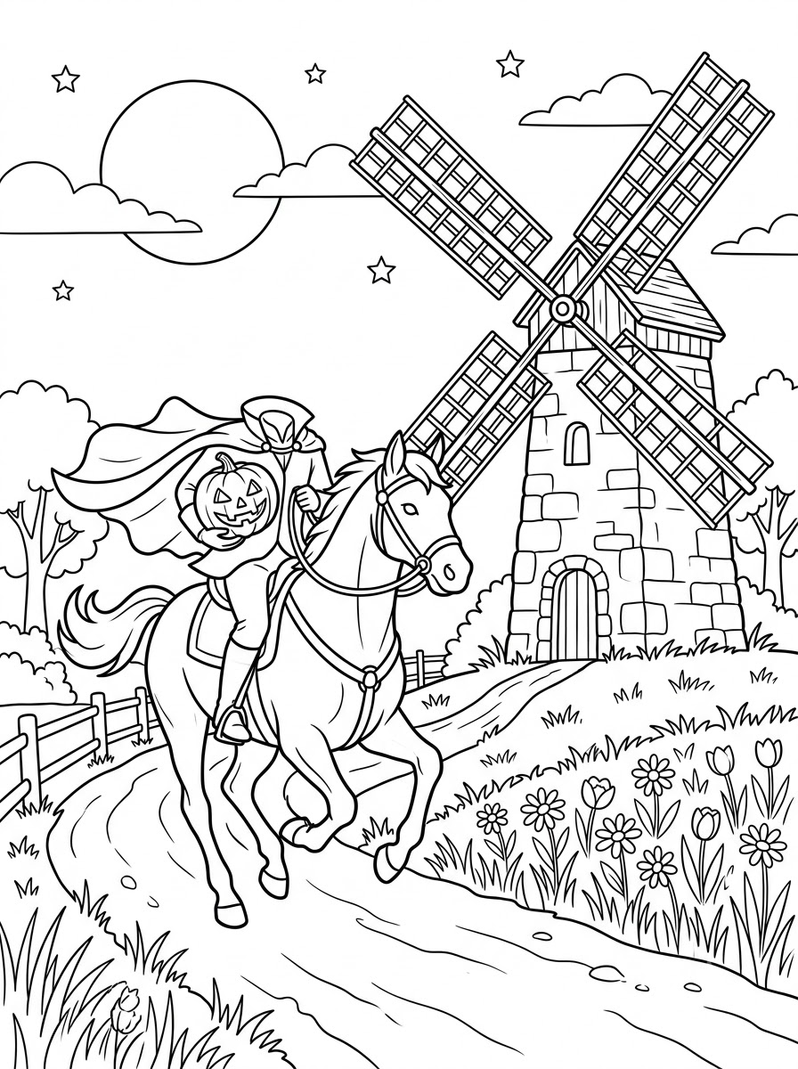 immagini Cavaliere senza testa da colorare e stampare