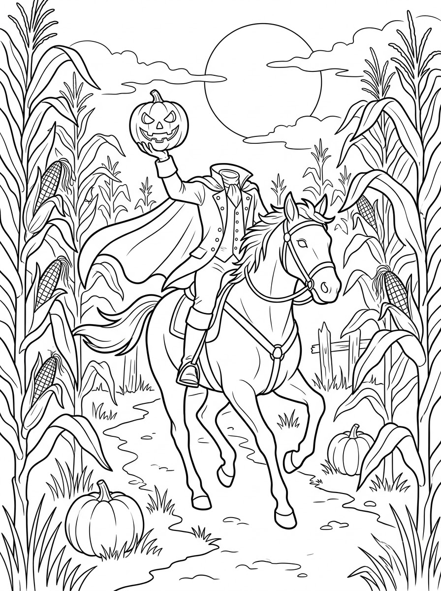 disegni Cavaliere senza testa da colorare pdf