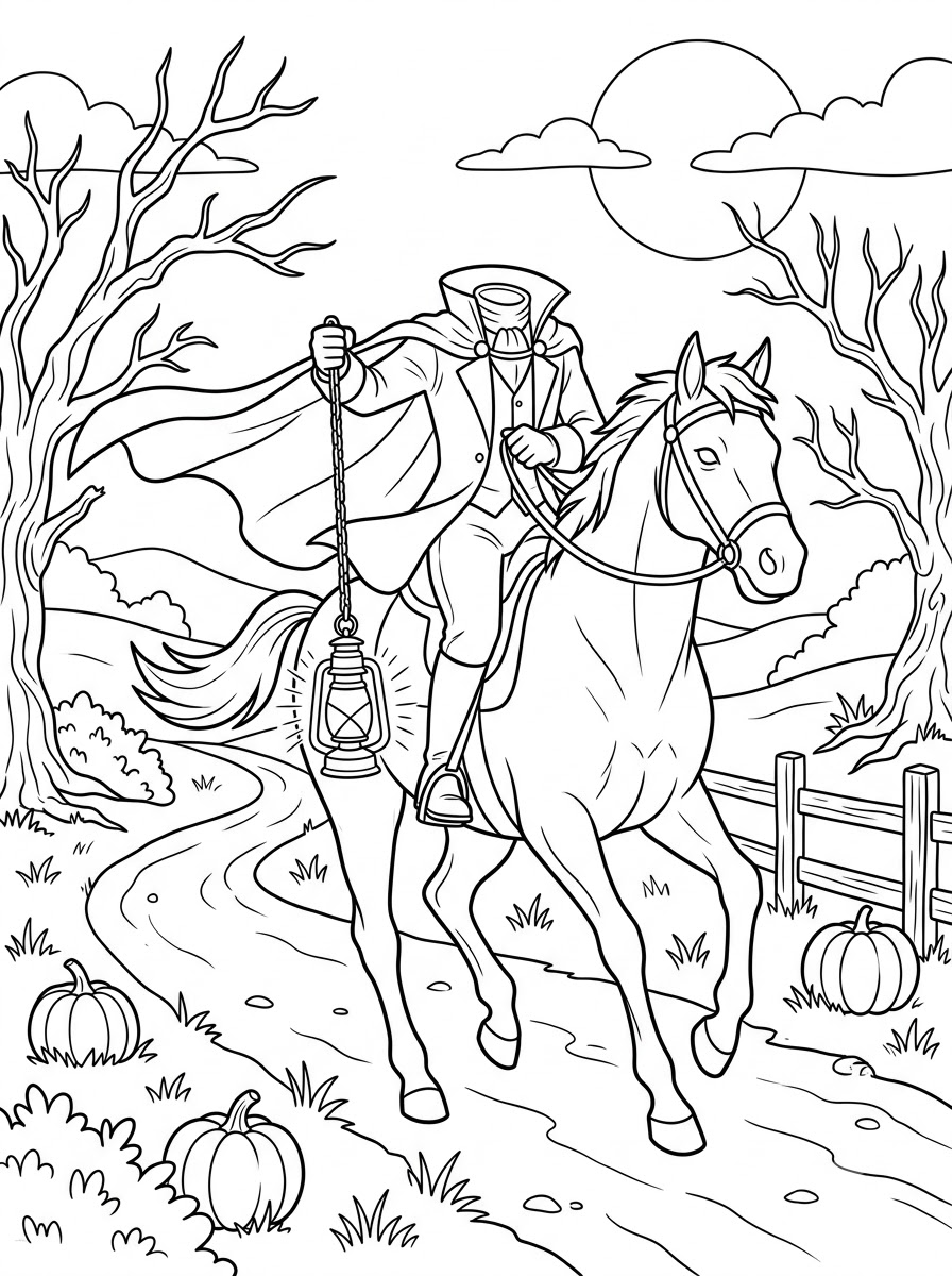 disegni di Cavaliere senza testa da colorare e stampare