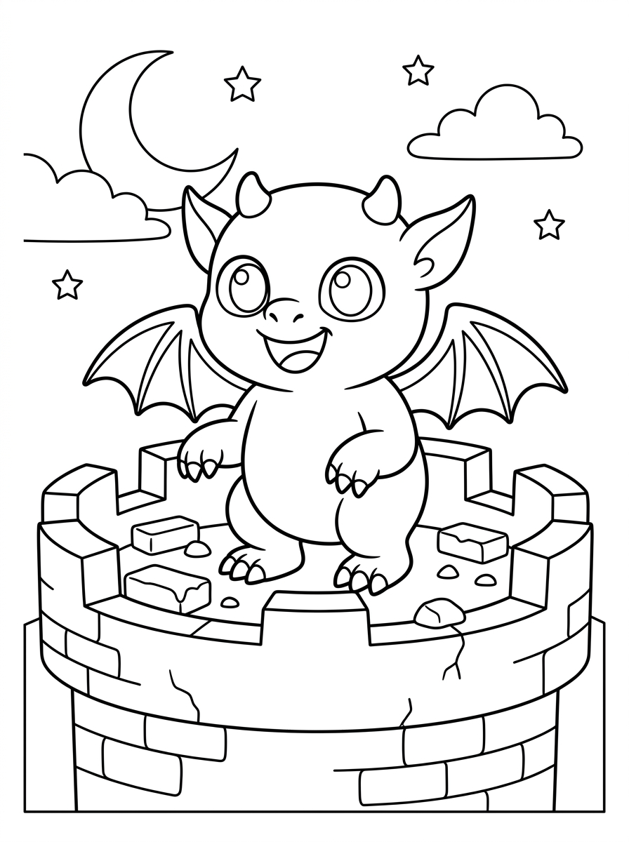 immagini da stampare e colorare di Gargoyle 1