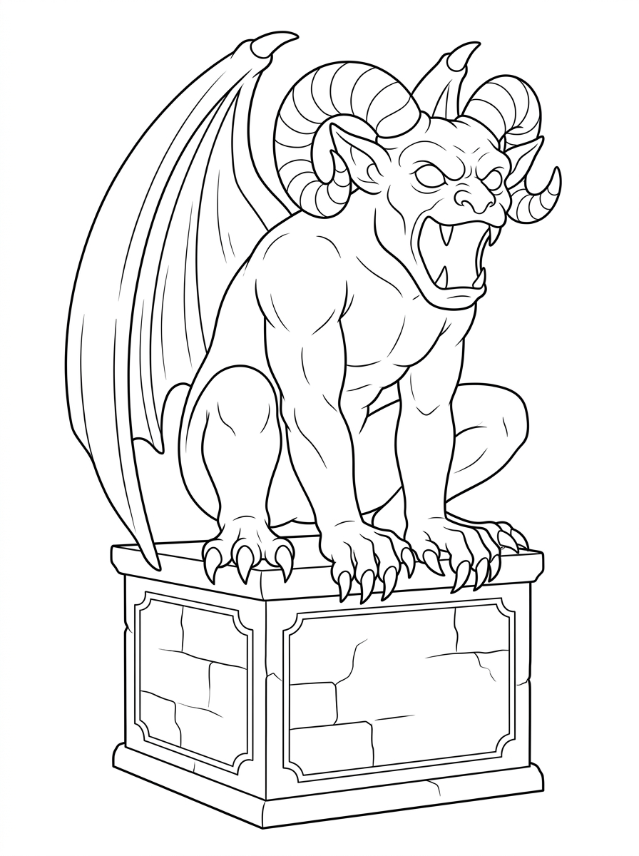 immagine di Gargoyle da colorare