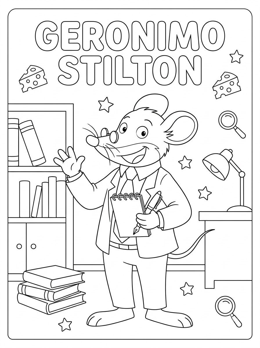 Geronimo Stilton 8 Geronimo Stilton da stampare e colorare gratis