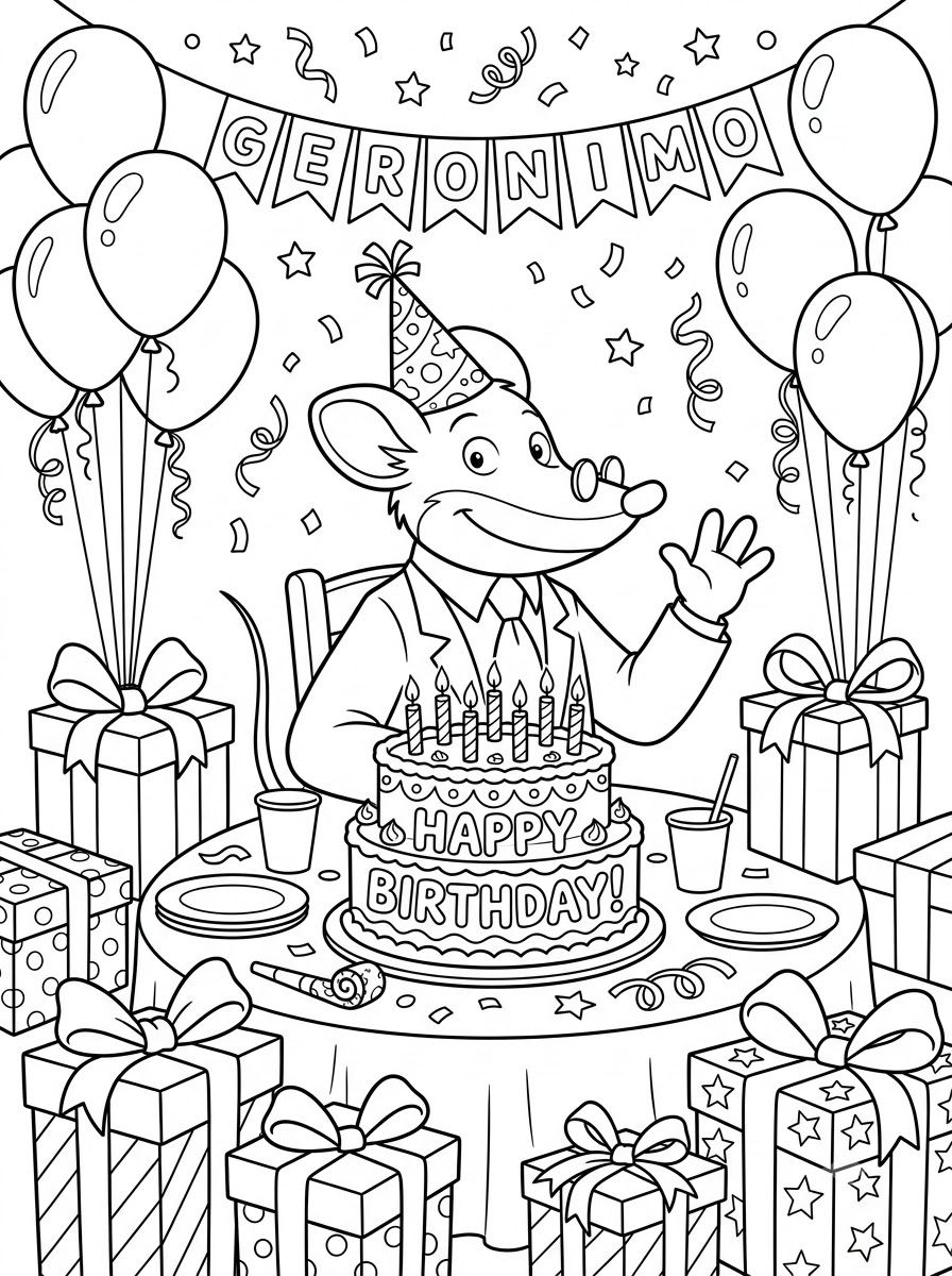 Geronimo Stilton 7 disegni di Geronimo Stilton da colorare da stampare