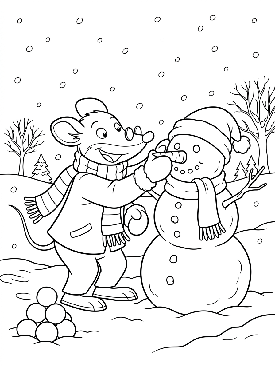 Geronimo Stilton 6 Geronimo Stilton disegno da colorare facile