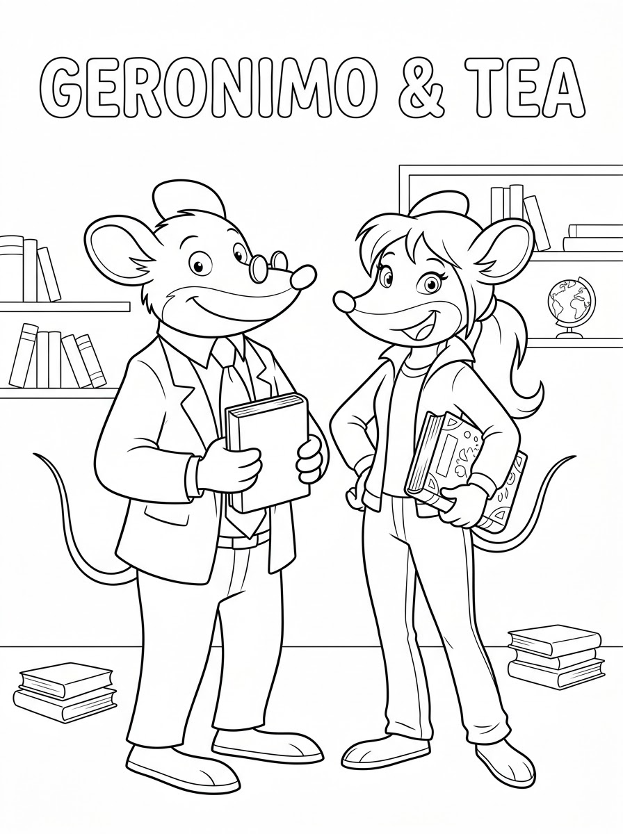 Geronimo Stilton 2 immagini da stampare e colorare di Geronimo Stilton