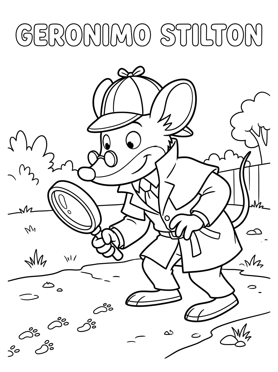 Geronimo Stilton 19 Geronimo Stilton disegno da colorare facile 1