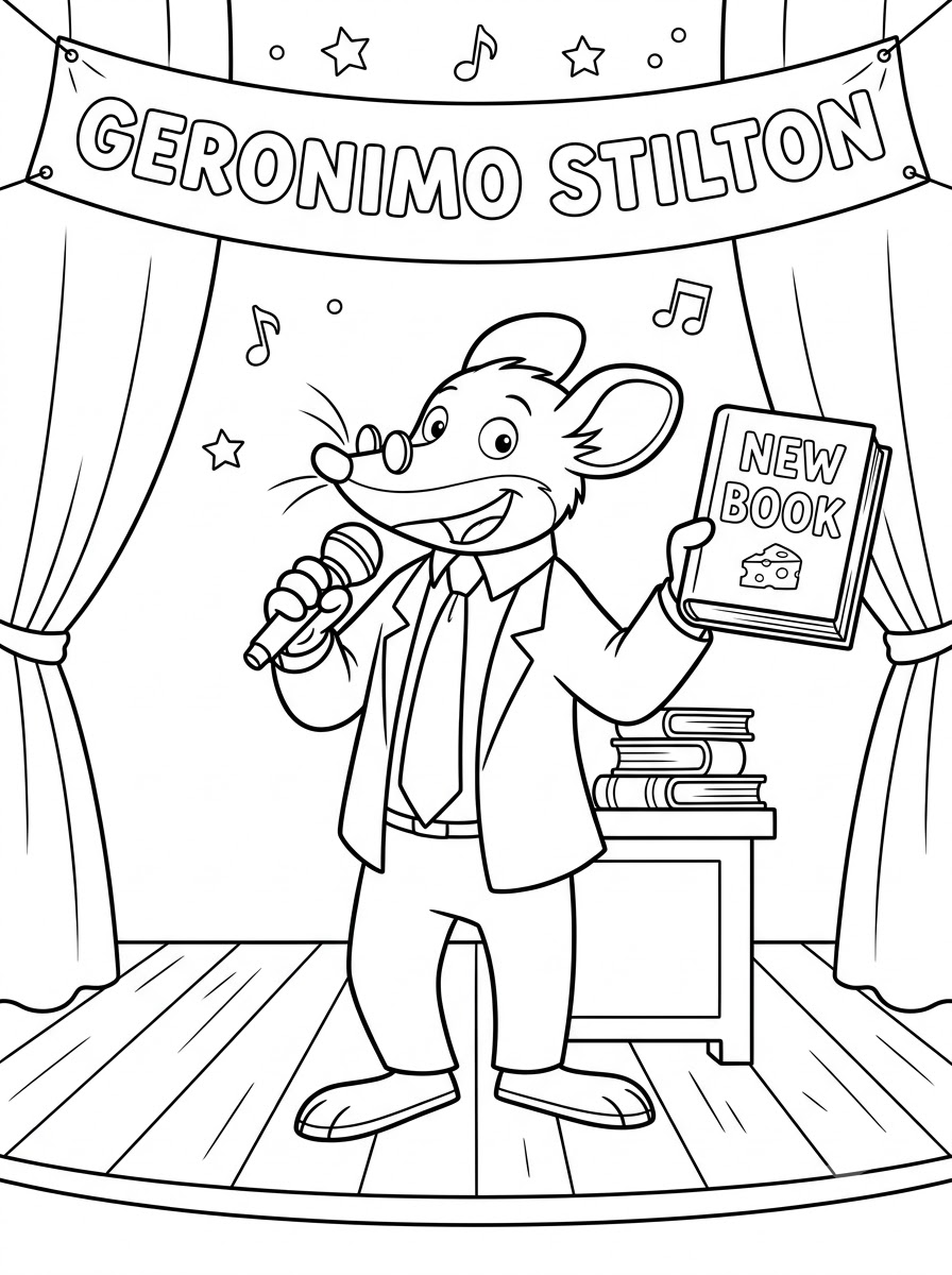 Geronimo Stilton 16 disegni di Geronimo Stilton da colorare e stampare gratis