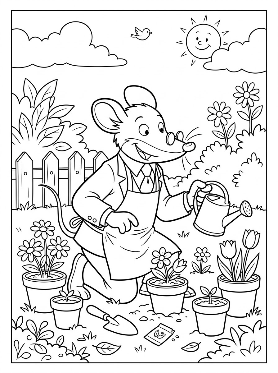 Geronimo Stilton 15 disegno Geronimo Stilton da colorare per bambini