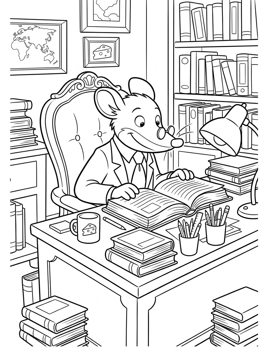 Geronimo Stilton 14 da colorare Geronimo Stilton disegno facile bambini 1