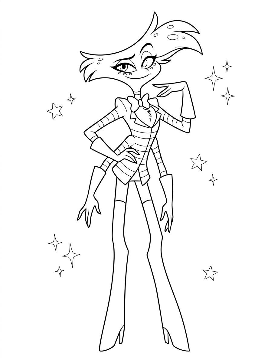 immagini da colorare Hazbin Hotel gratis 1