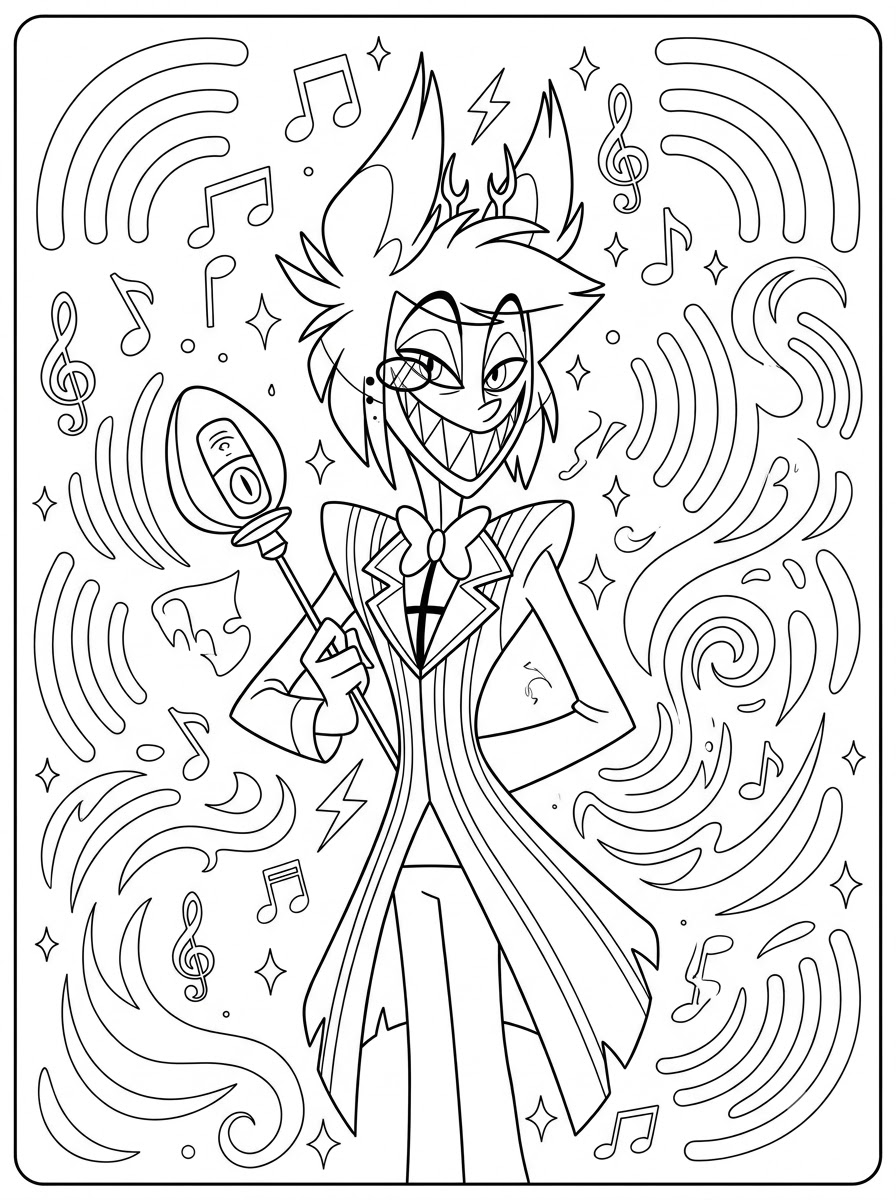 immagini da colorare Hazbin Hotel gratis