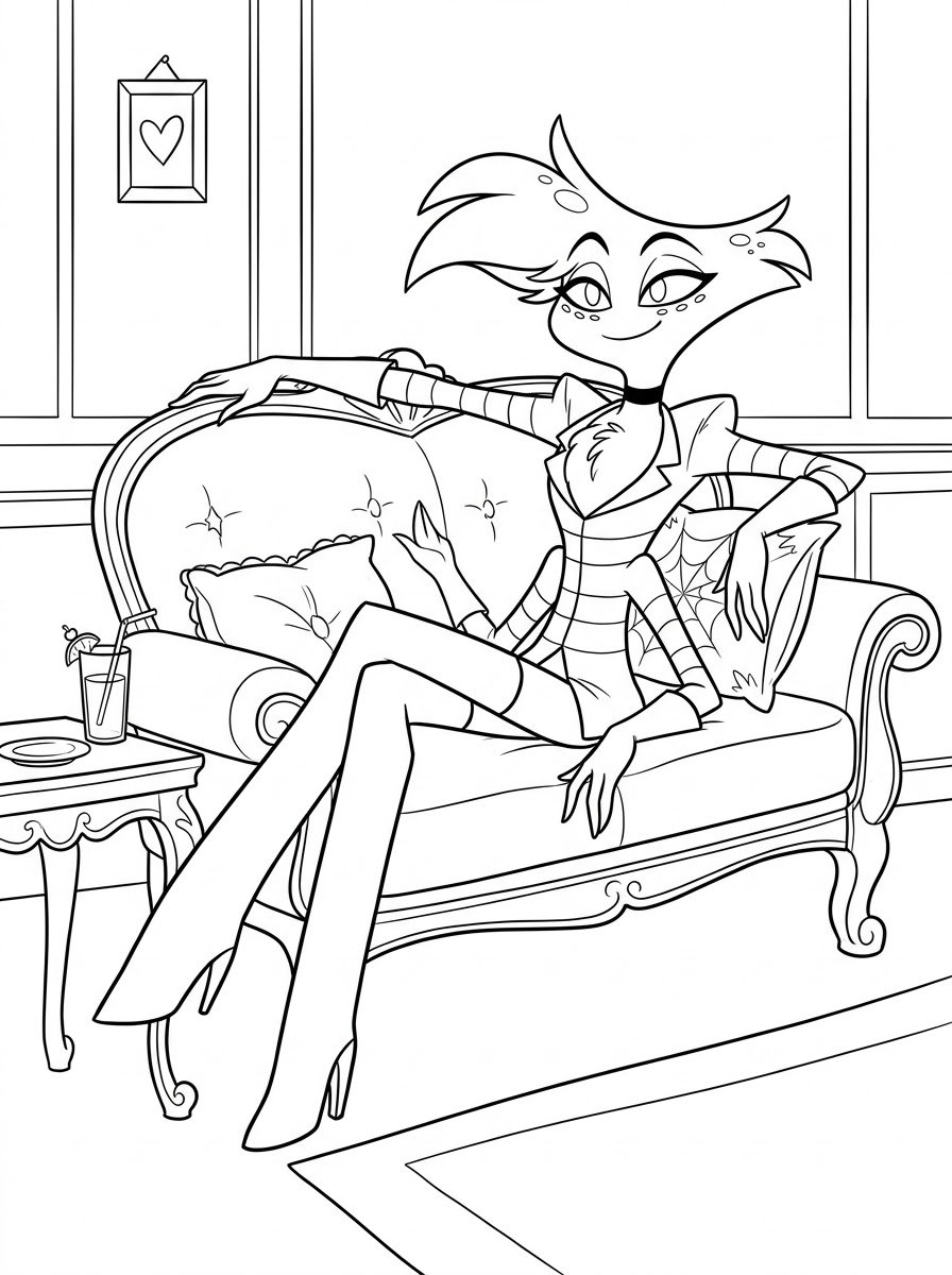 Hazbin Hotel da colorare e stampare a4