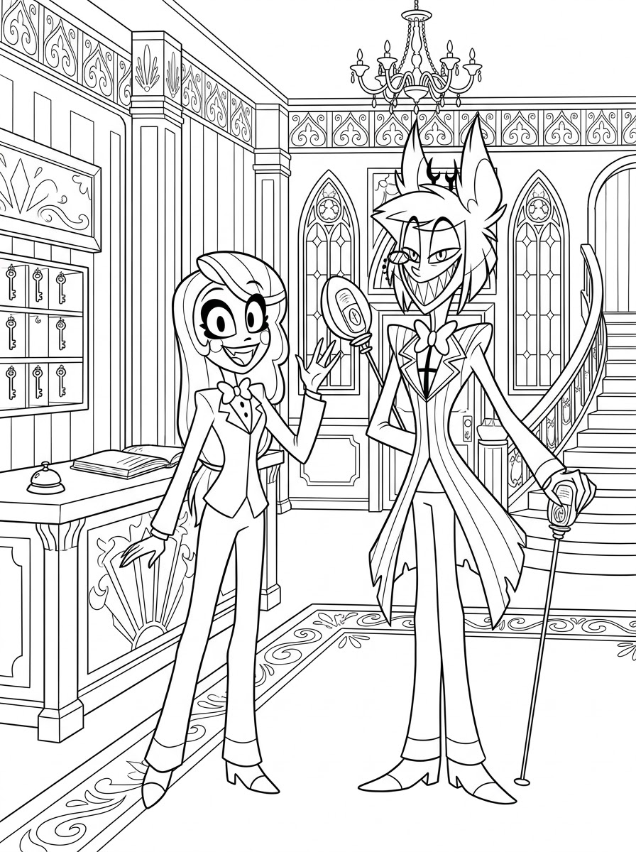 Hazbin Hotel da colorare e stampare gratis
