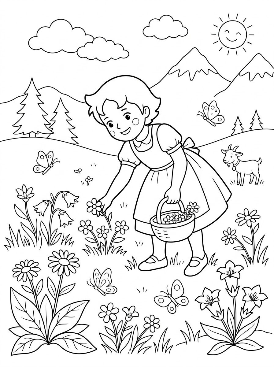 disegni Heidi da colorare online