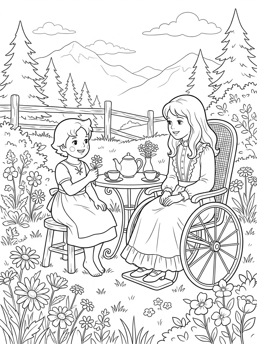 disegni da colorare Heidi pdf