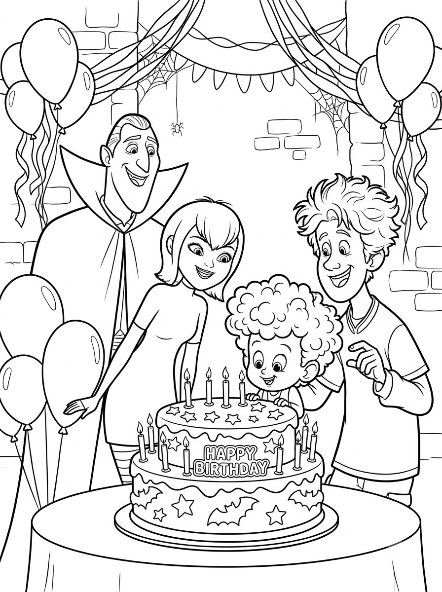 Hotel Transylvania disegno da colorare