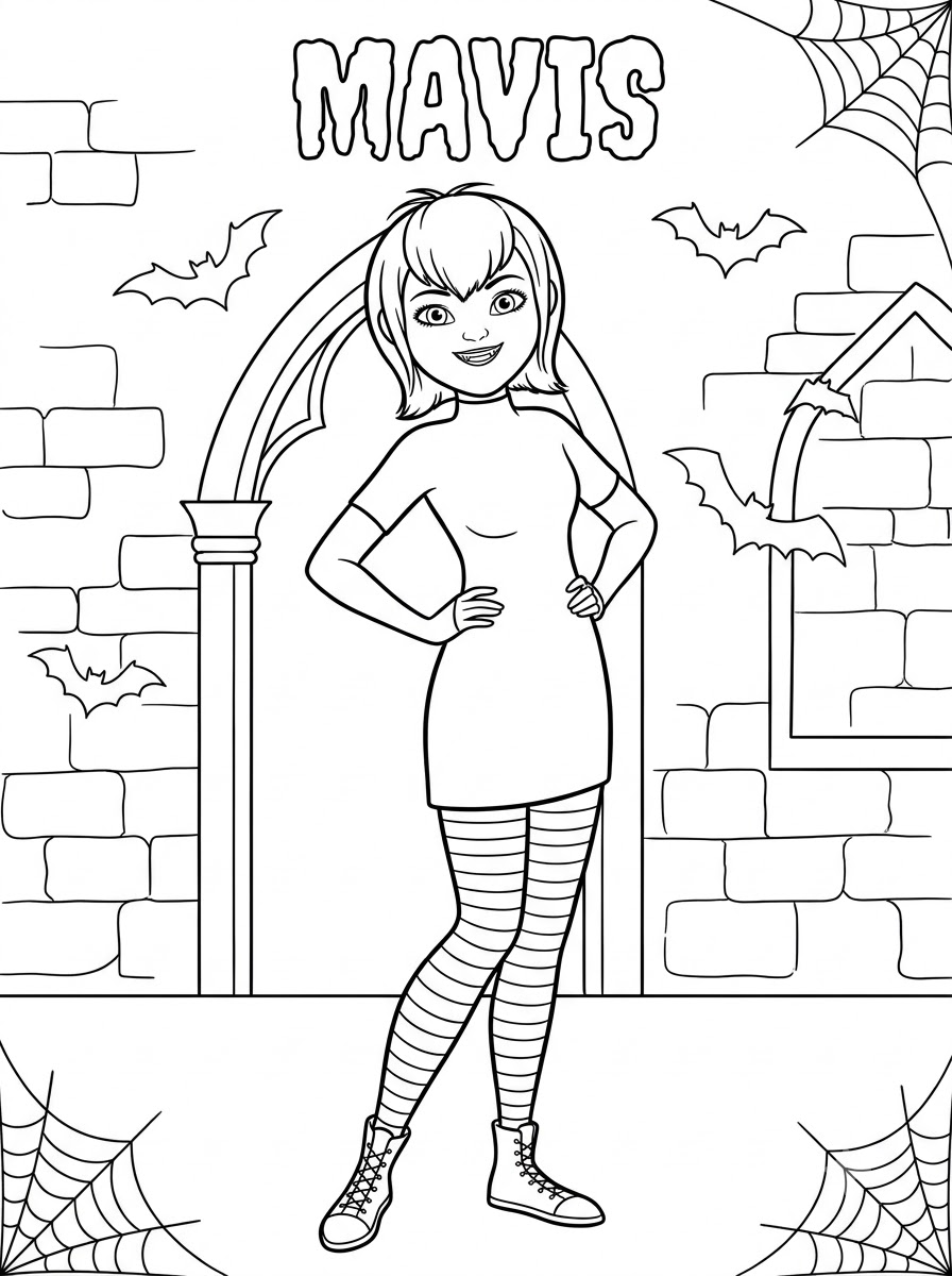 disegni Hotel Transylvania facili da colorare