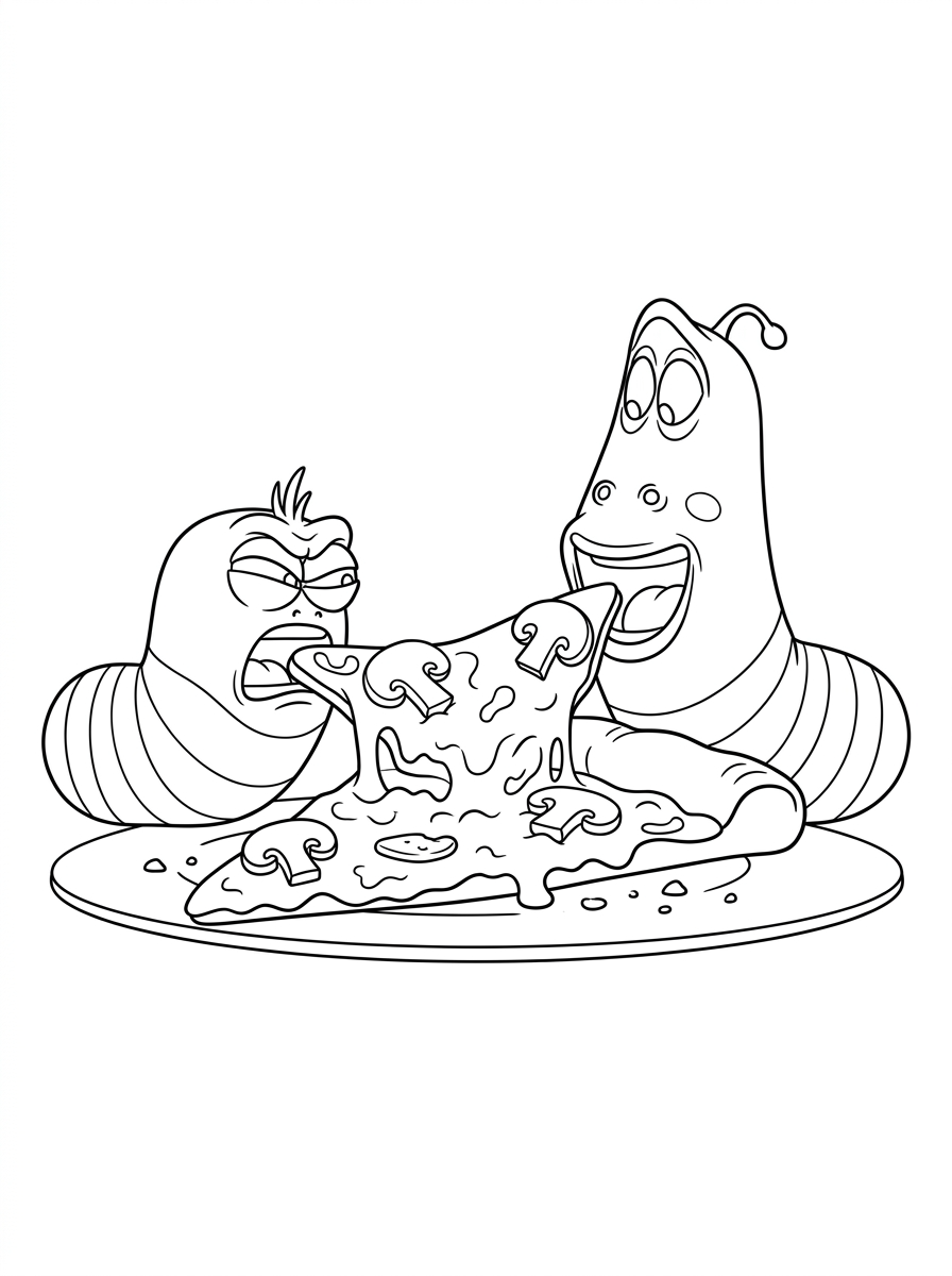 disegni Larva da colorare per bambini