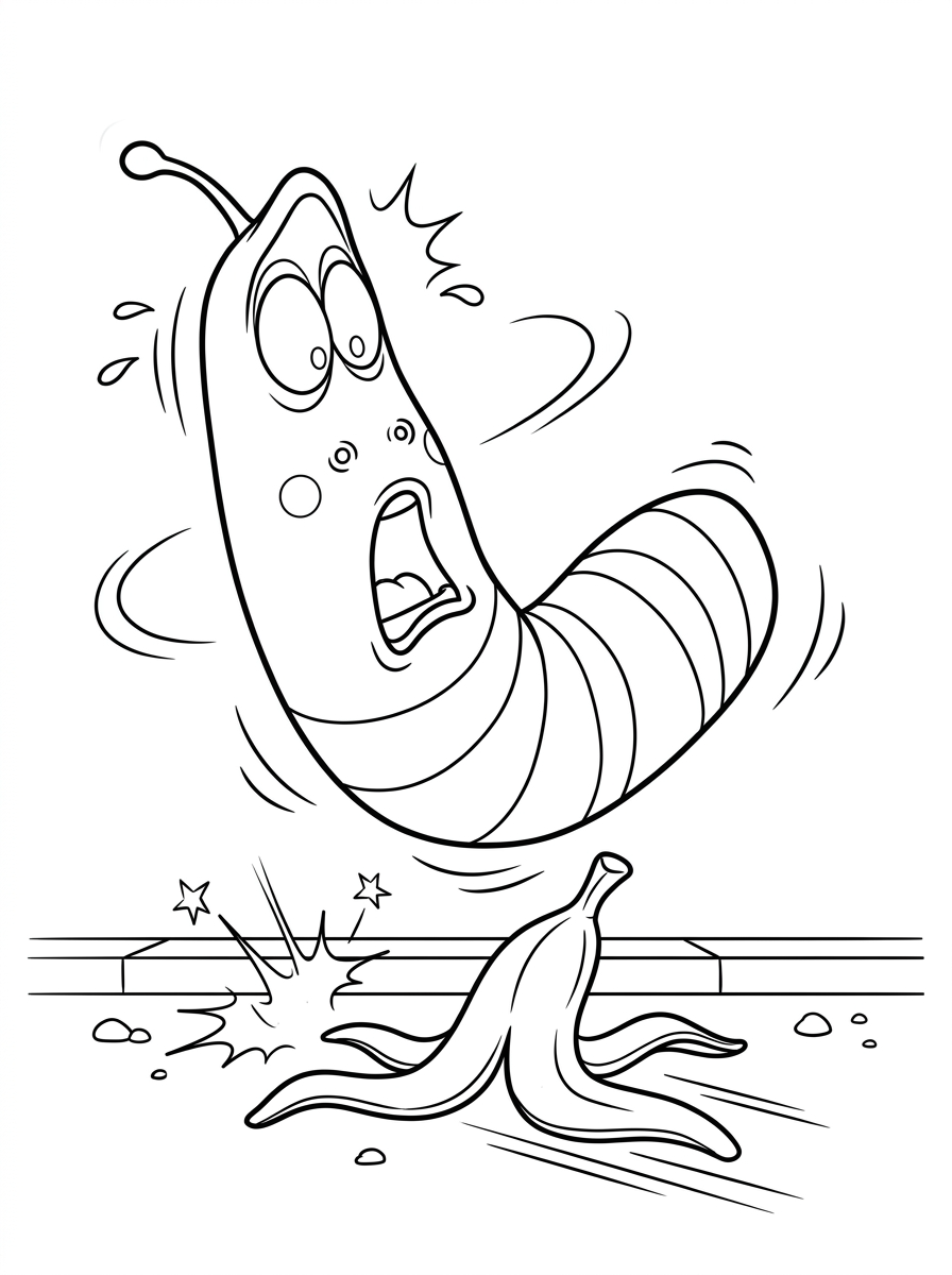 Larva da colorare e stampare pdf