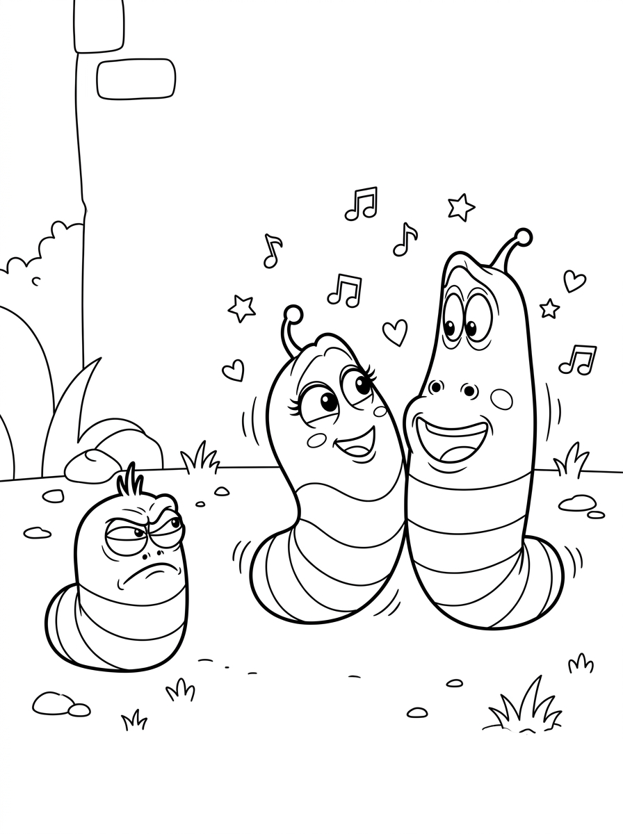 Larva da colorare