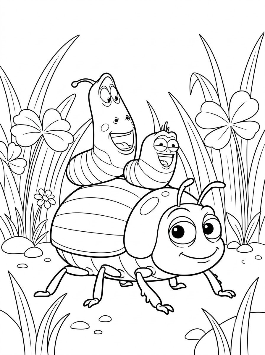 disegni da colorare per bambini pdf Larva
