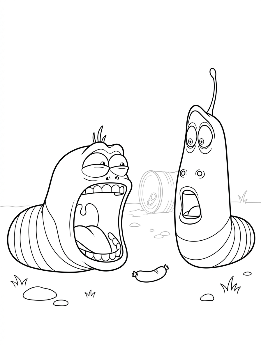 disegni di Larva da colorare per bambini