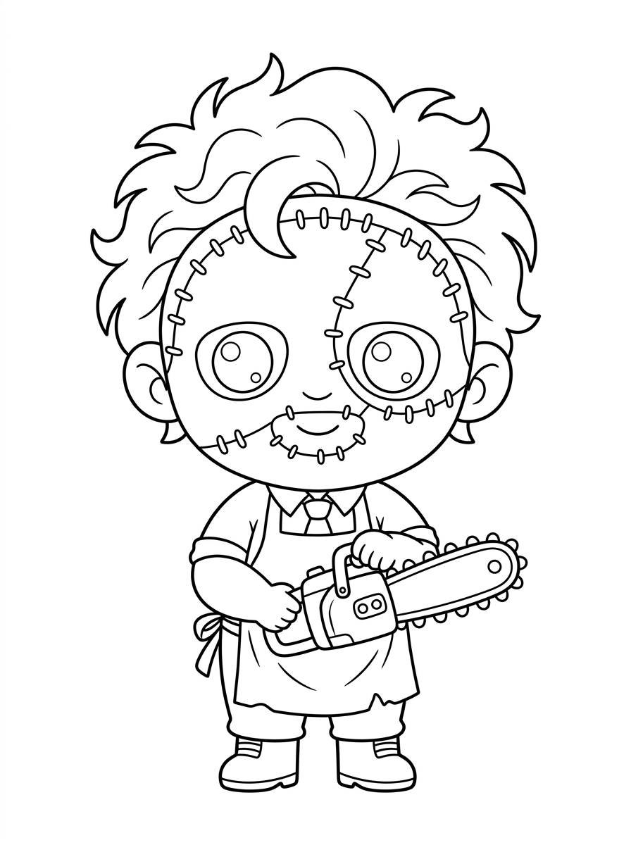 pdf stampare Leatherface da colorare