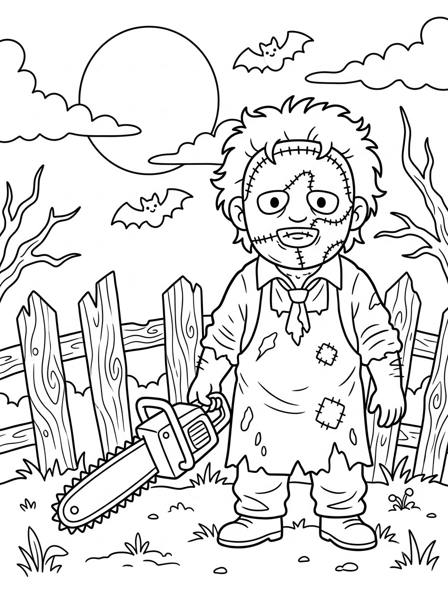 disegni da colorare gratis Leatherface