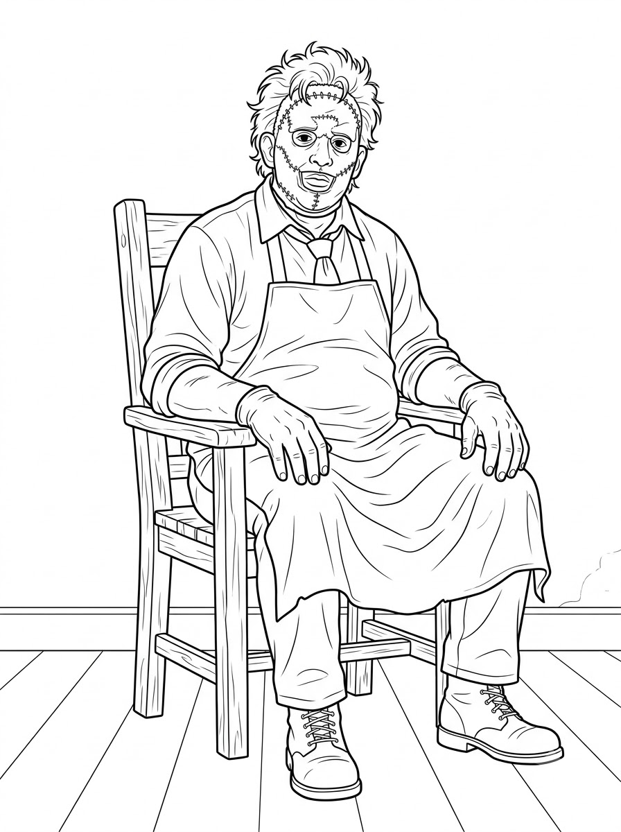 da colorare Leatherface disegno facile bambini