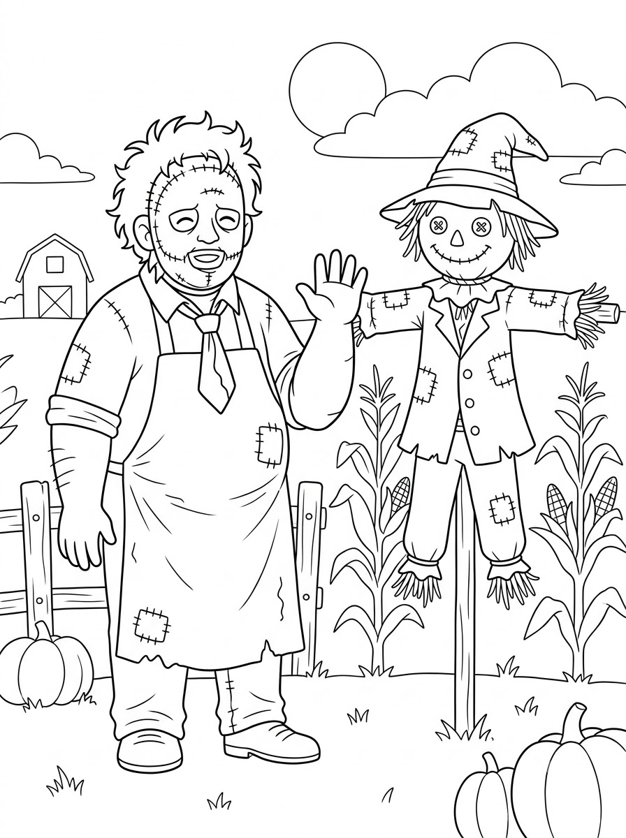 disegni di Leatherface da colorare per bambini