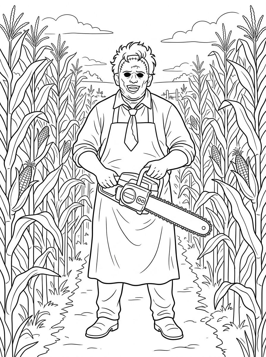 disegni Leatherface da colorare