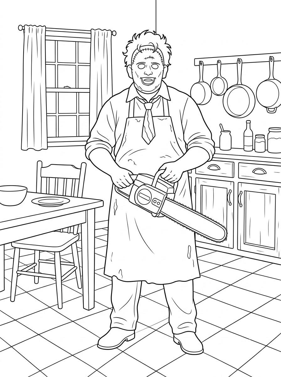 immagini di Leatherface da colorare per bambini
